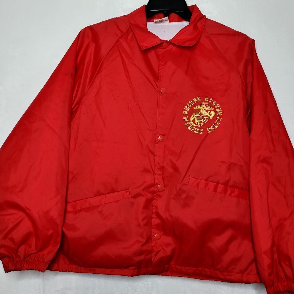Vintage 70s United States Marine‎ Corps Coaches Jacket Size Large